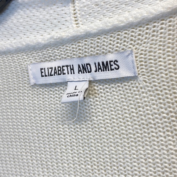 Elizabeth & James White Button-Front Cardigan Duster Size L - Picture 6 of 13